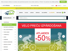 Tablet Screenshot of mysport.lv